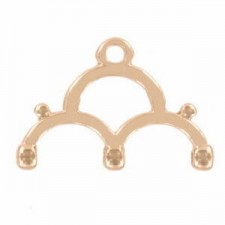 Cymbal ™ DQ metal ending Lakos III for 8/0 beads - Rose gold